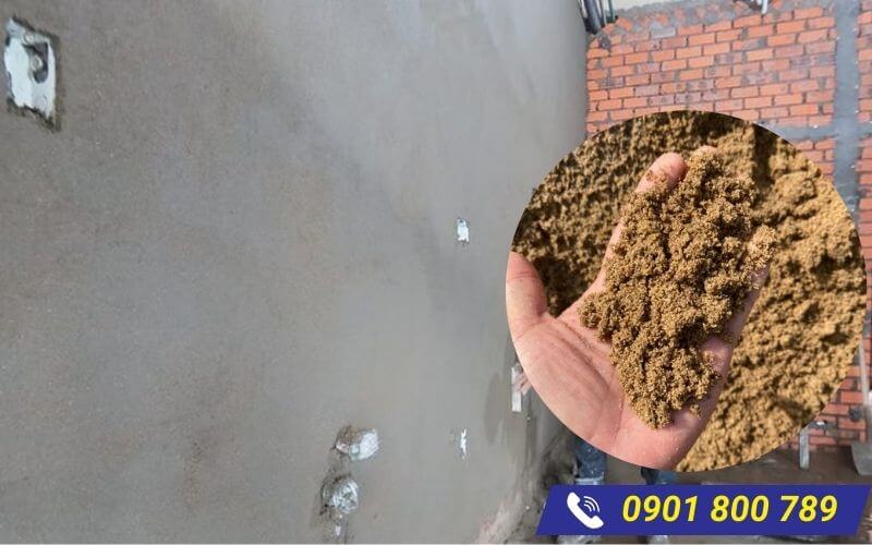 Tường trát láng mịn nhờ sử dụng cát xây tô sạch