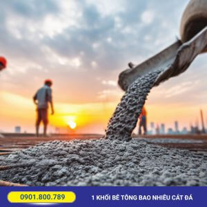 1 khối bê tông cần bao nhiêu cát đá