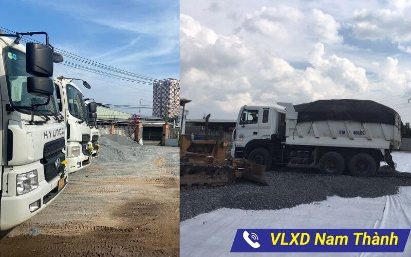 VLXD Nam Thành cung cấp cát đá xây dựng tận công trình