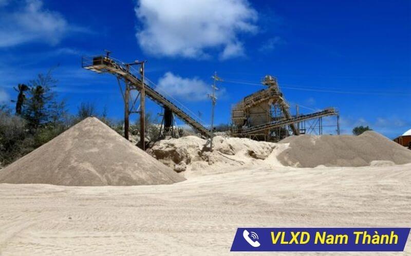 Bãi tập kết cát trát của VLXD Nam Thành