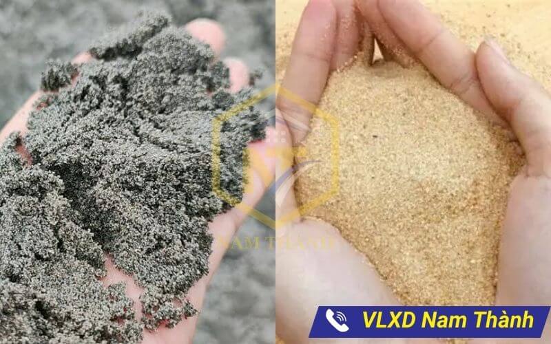 Cát đen và cát vàng xây dựng