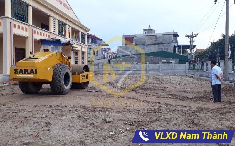 Cát san lấp tại công trình Hóc Môn