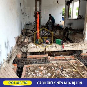 Xử lý nền nhà bị lún