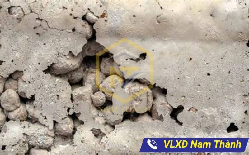 Nguyên nhân khiến bê tông rỗ