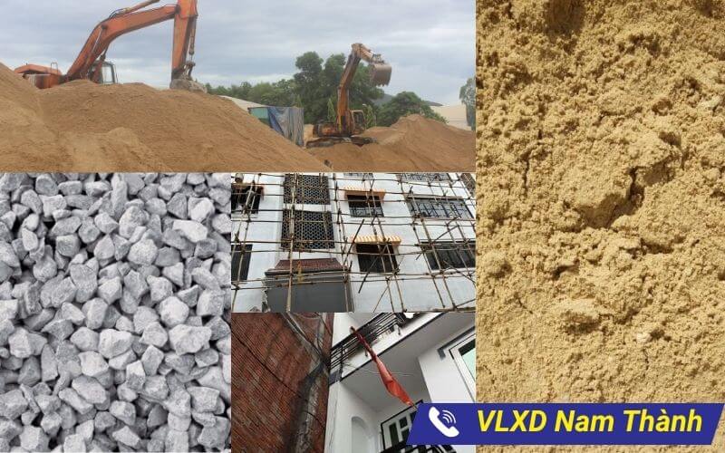VLXD Nam Thành cung cấp cát đá xây dựng, giao hàng theo đợt